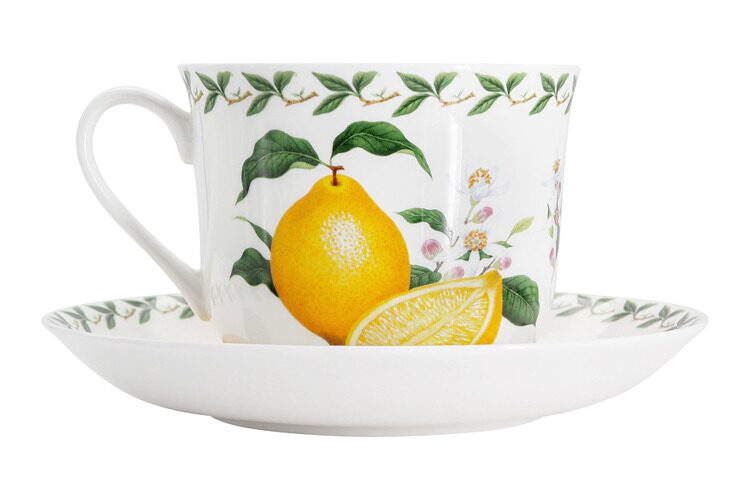 Пара чайная Maxwell & Williams, 1 перс, 2 пр, 480 мл, фарфор F, белая, Лимон, Orchard Fruits