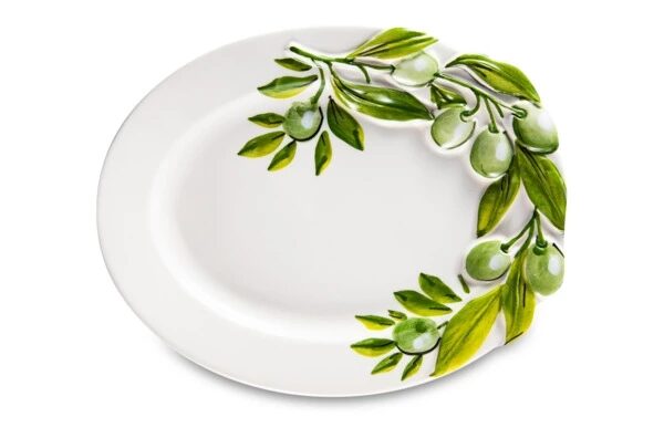 Блюдо овальное Edelweiss Оливки 22х14х2 см, керамика