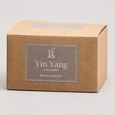 Свеча в стакане Lefard yin yang dark amber 11,3х6,4 см мал.  9шт.