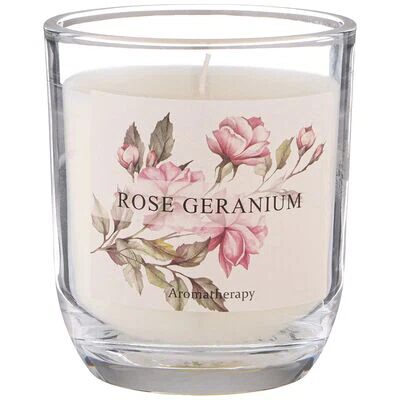 Свеча ароматизированная в стакане Lefard rose geranium 7,5х8,5 см