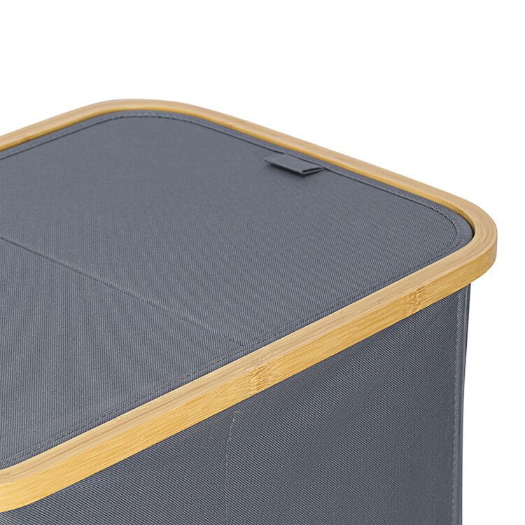 Корзина для белья с двумя отделениями Smart Solutions Neat Twin, 53,5х33х53 см, серая