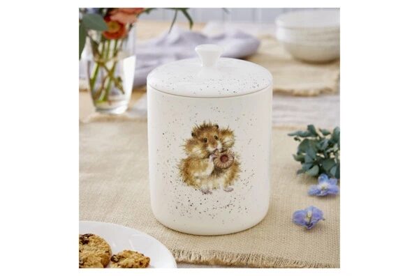 Банка для хранения с крышкой Royal Worcester Забавная фауна Хомячок 18х13 см, фарфор костяной