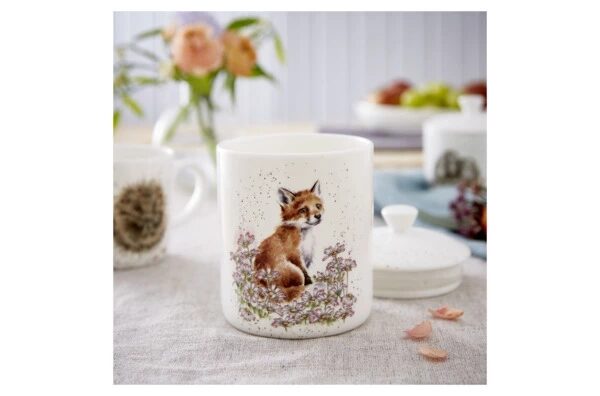 Банка для хранения с крышкой Royal Worcester Забавная фауна Лиса 14х10 см, фарфор костяной