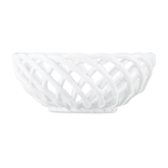 Корзинка для фруктов Decor de table 24х24х9,5 см, керамика, белая