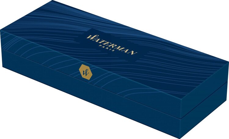 Шариковая ручка Waterman Expert Black, цвет чернил Mblue, в подарочной упаковке