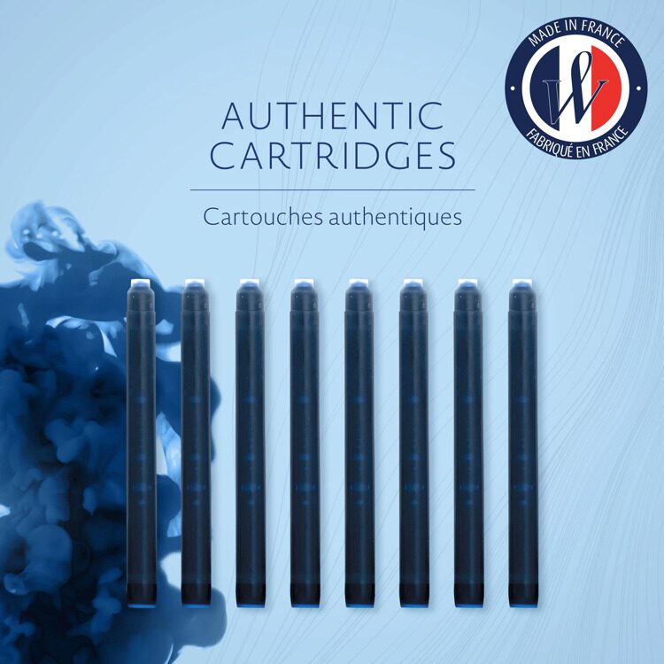 Чернила в картридже З/ч. Waterman Ink cartridge Standard Blue/Black (в упаковке 8 картриджей)