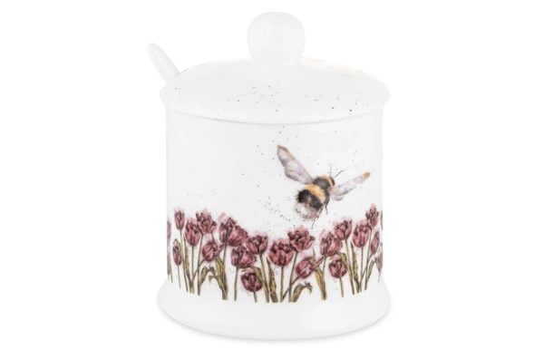 Банка для специй с ложкой Royal Worcester Забавная фауна Пчела 160 мл, фарфор костяной