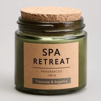 Свеча ароматизированная в стакане Lefard spa retreat tuberose&angelica 7,3х7,4 см мал.  12шт.