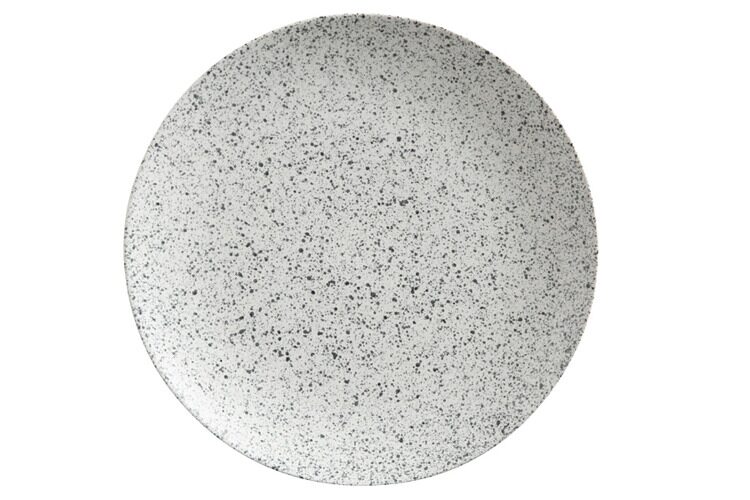 Тарелка обеденная Maxwell & Williams, 27,5 см, фарфор P, светло-серая, в крапинку, Caviar Speckle