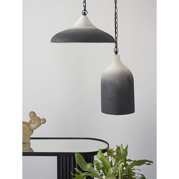 Светильник подвесной Sustainable collection, 44х19 см, черный/белый