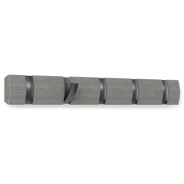 Вешалка настенная UMBRA Flip, 5 крючков, серая
