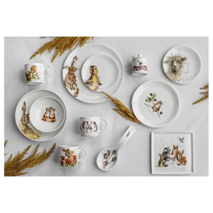 Кружка Royal Worcester Забавная фауна Белочки подружки 310 мл, фарфор костяной