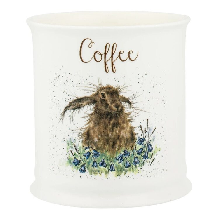 Банка для кофе с крышкой Royal Worcester Забавная фауна Кролик 10х14,5 см, фарфор костяной