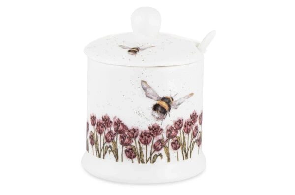 Банка для специй с ложкой Royal Worcester Забавная фауна Пчела 160 мл, фарфор костяной