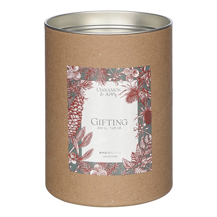 Свеча ароматическая Gifting, Корица и яблоко (новая), 40 ч