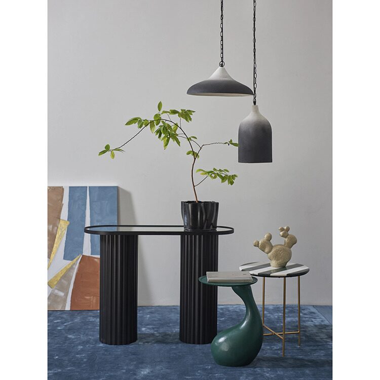 Светильник подвесной Sustainable collection, 44х19 см, черный/белый
