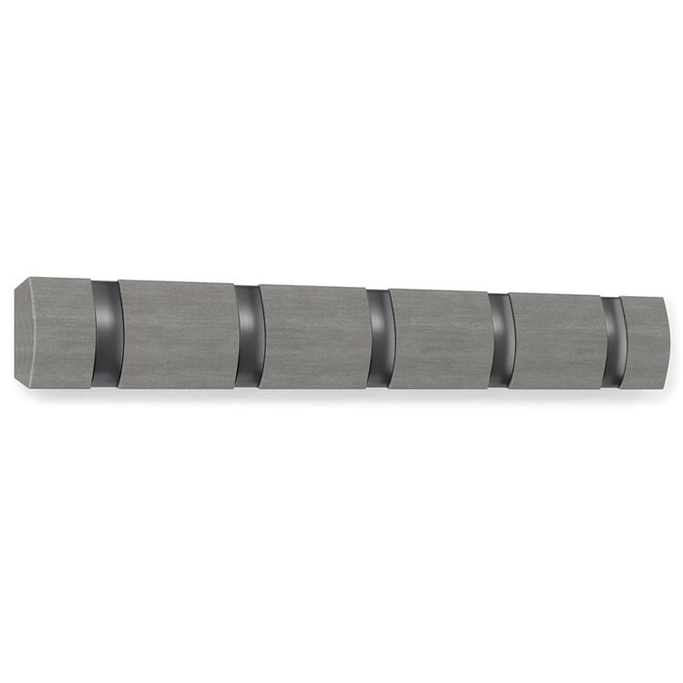 Вешалка настенная UMBRA Flip, 5 крючков, серая