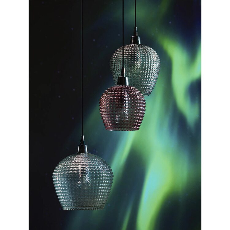Светильник подвесной каскадный Aurora, 50 см, сливовый/серый/прозрачный