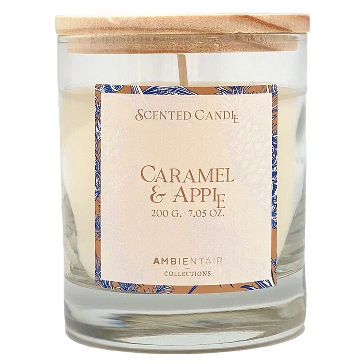 Свеча ароматическая Gifting, Карамель и яблоко, 40 ч